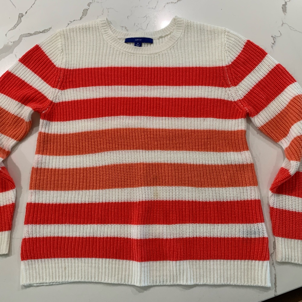 Americana Striped Sweater (Size Medium)